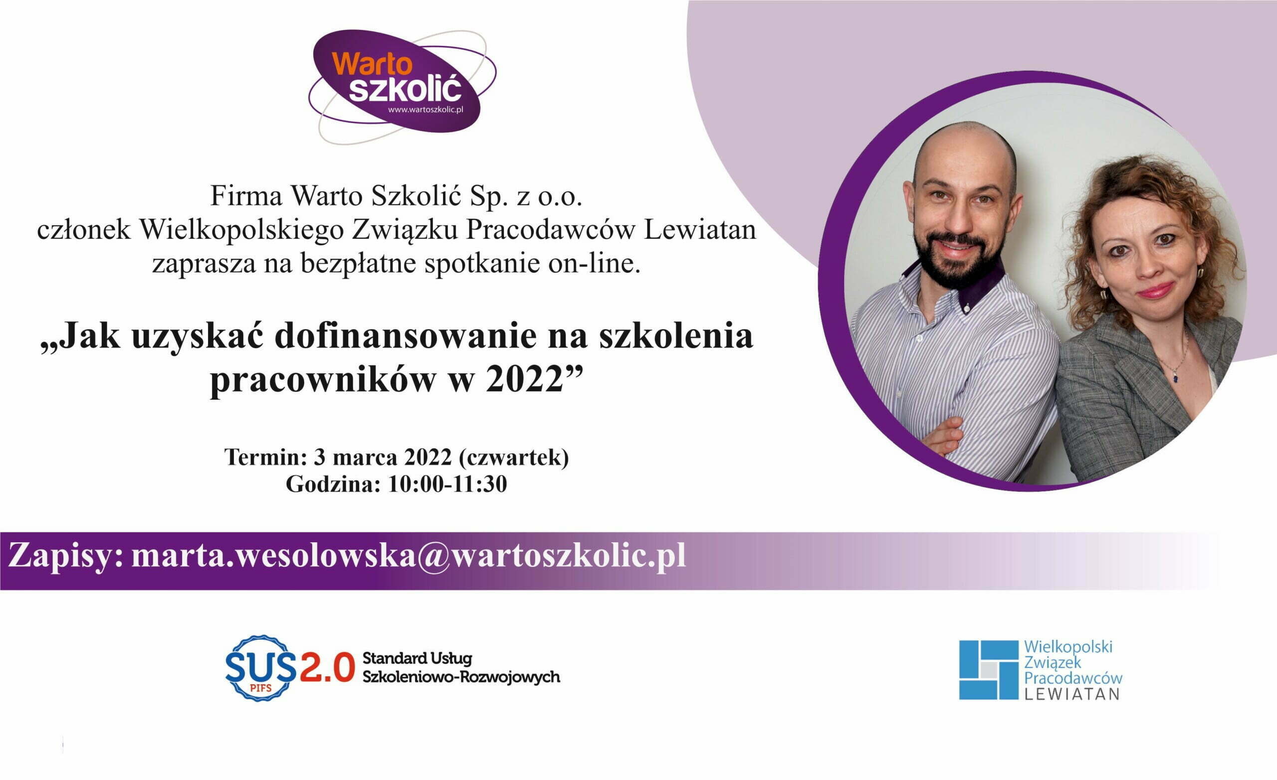 Webinar jak uzyskać dofinansowanie na szkolenia pracowników 2022